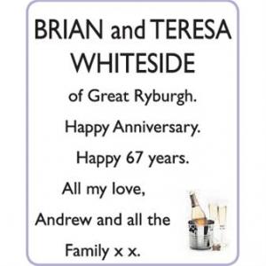 BRIAN and TERESA WHITESIDE