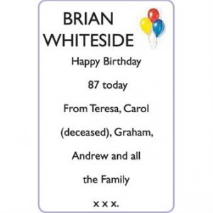 BRIAN WHITESIDE