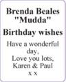 Brenda Beales "Mudda"